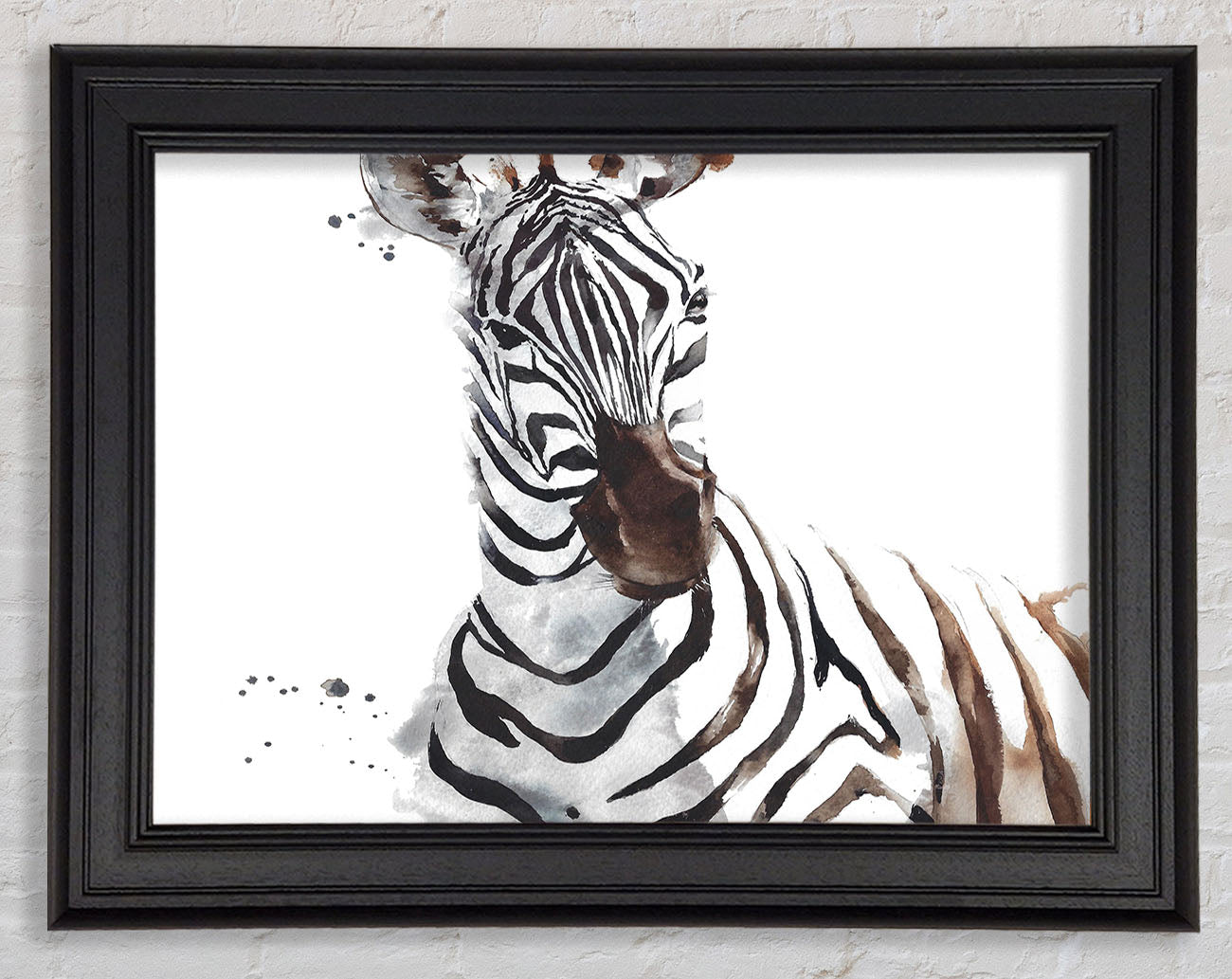 Zebta Splatter Framed Print