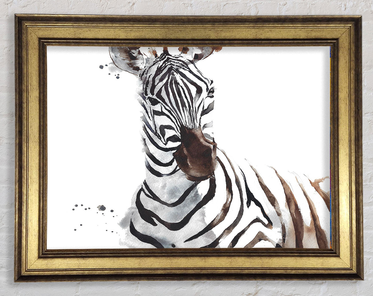 Zebta Splatter Framed Print