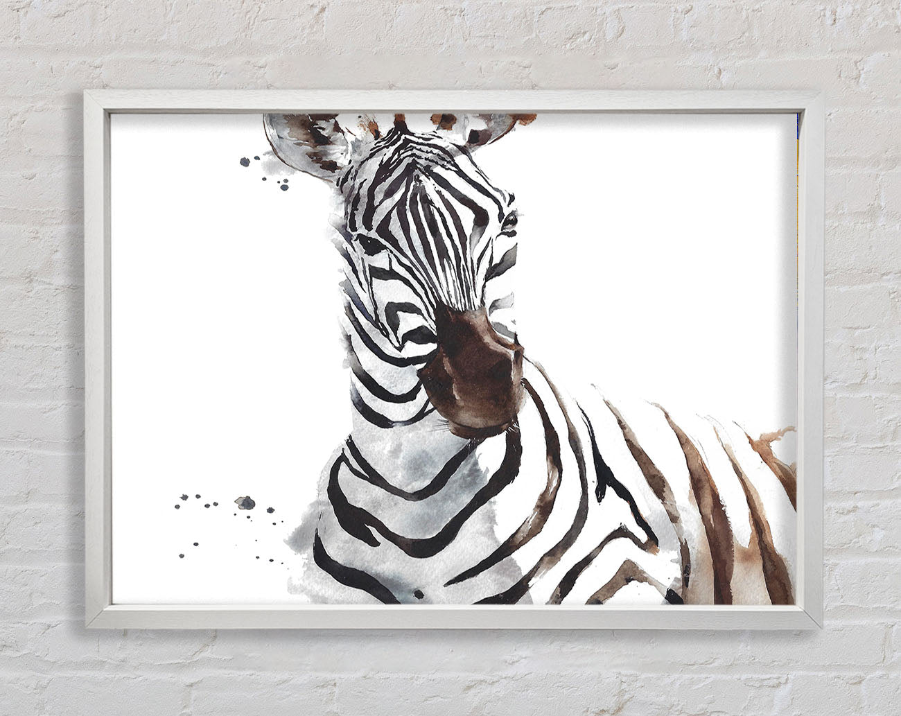 Zebta Splatter Framed Print