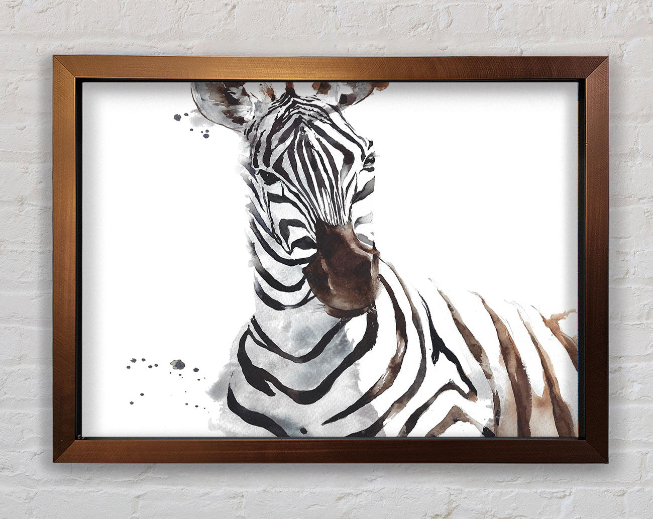 Zebta Splatter Framed Print