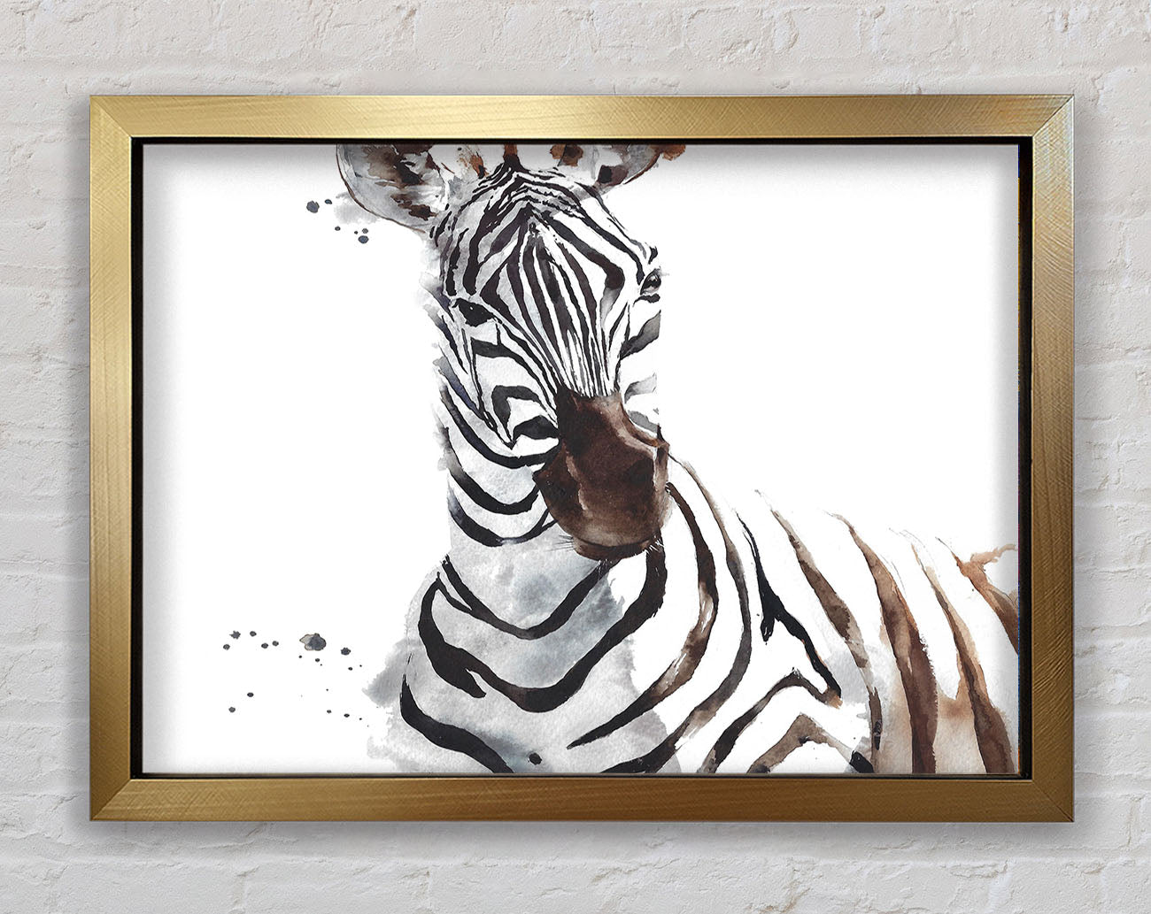 Zebta Splatter Framed Print