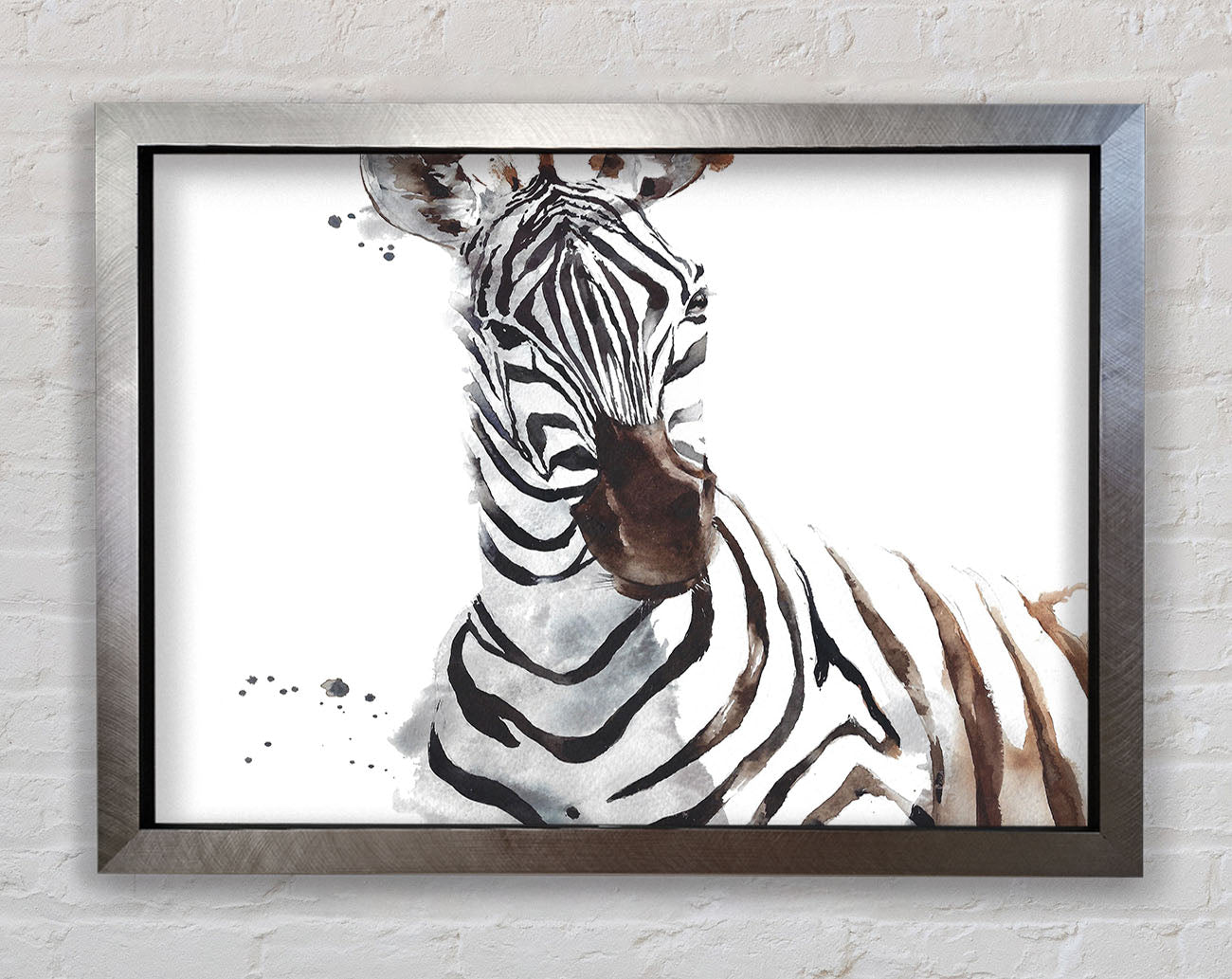 Zebta Splatter Framed Print