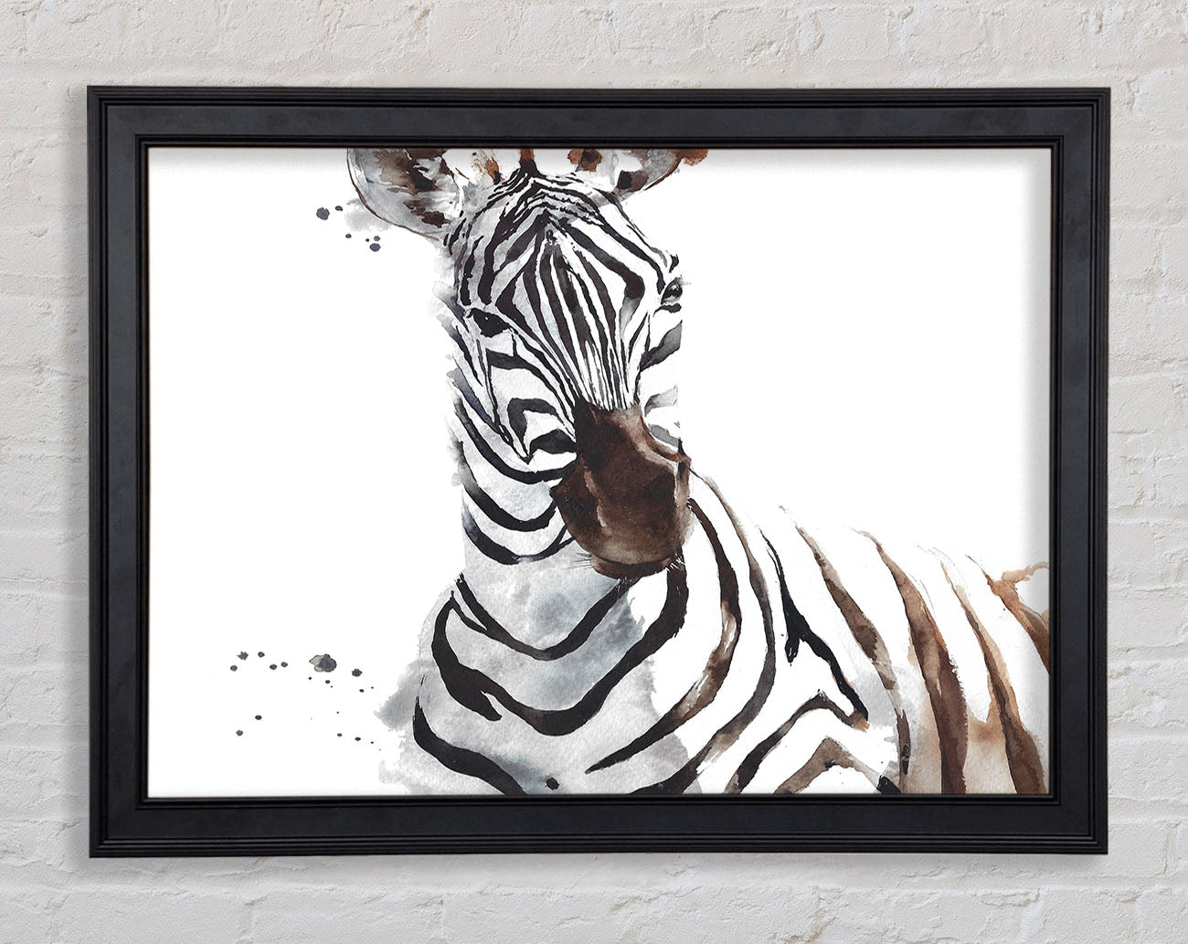 Zebta Splatter Framed Print