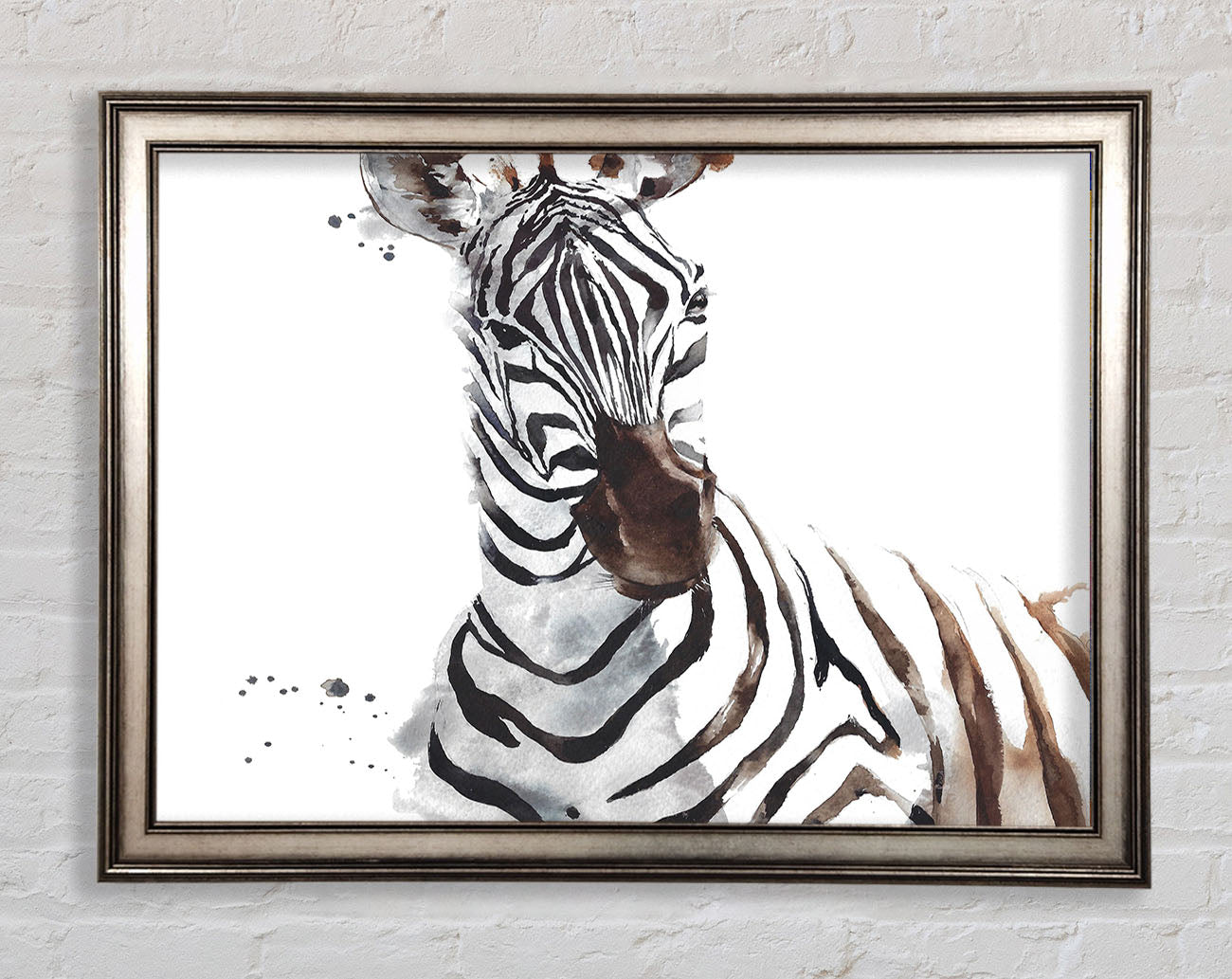 Zebta Splatter Framed Print