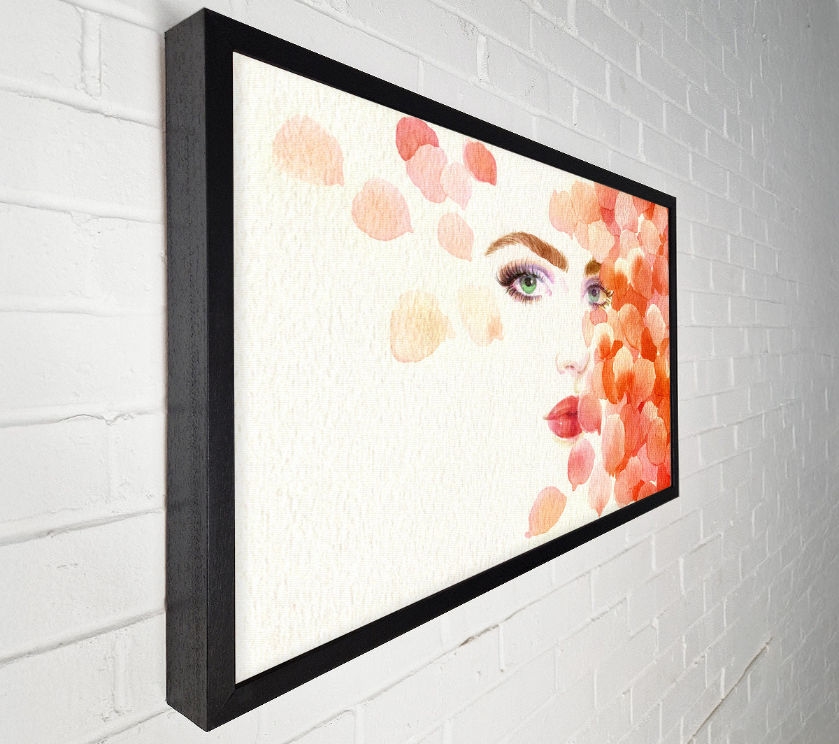 Petals On Face Canvas Wall Art