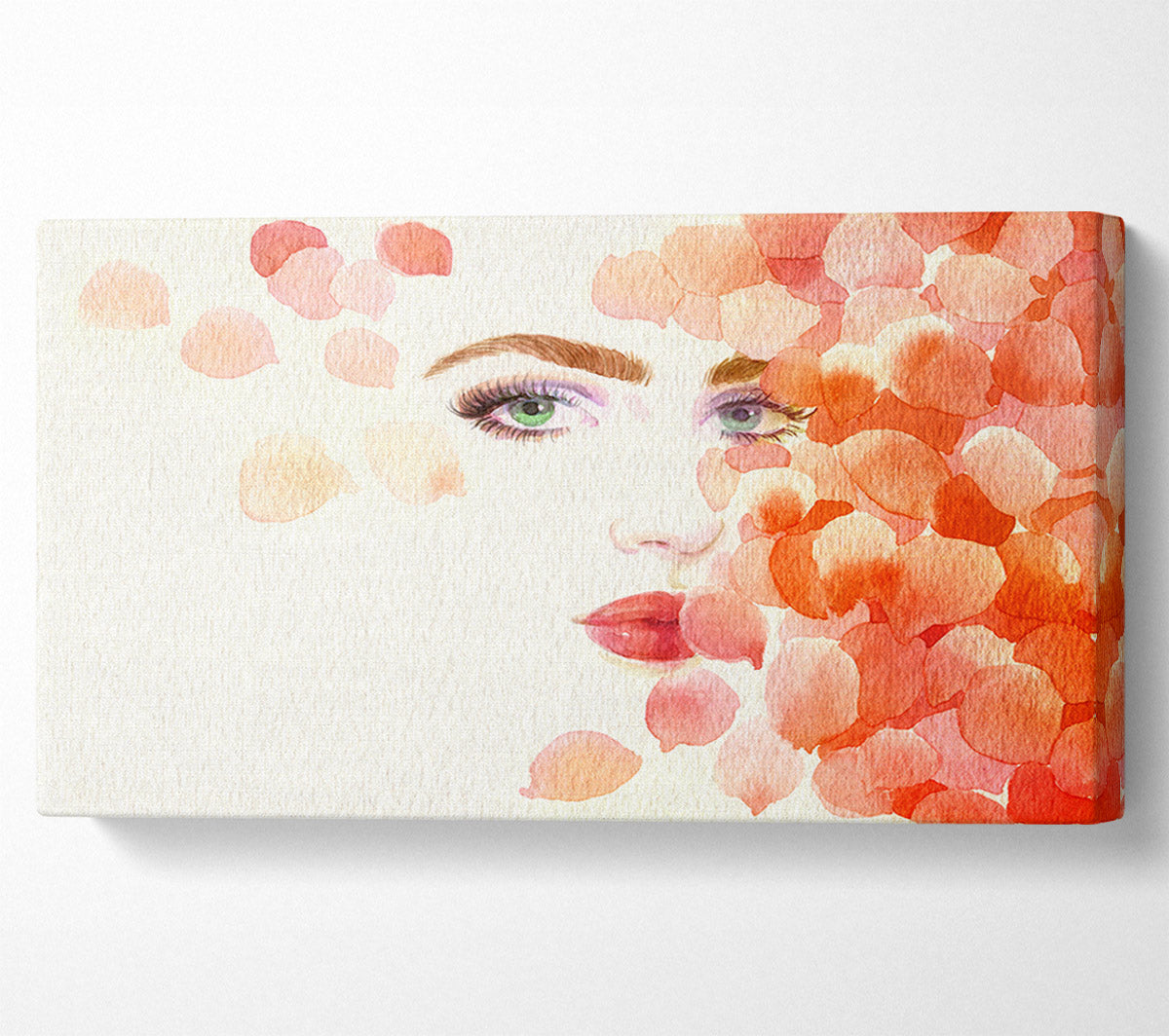 Petals On Face Canvas Wall Art
