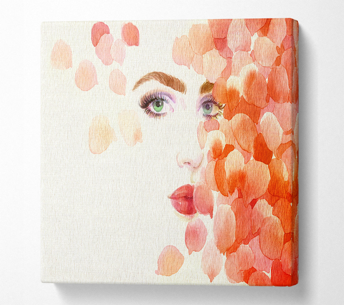 Petals On Face Canvas Wall Art