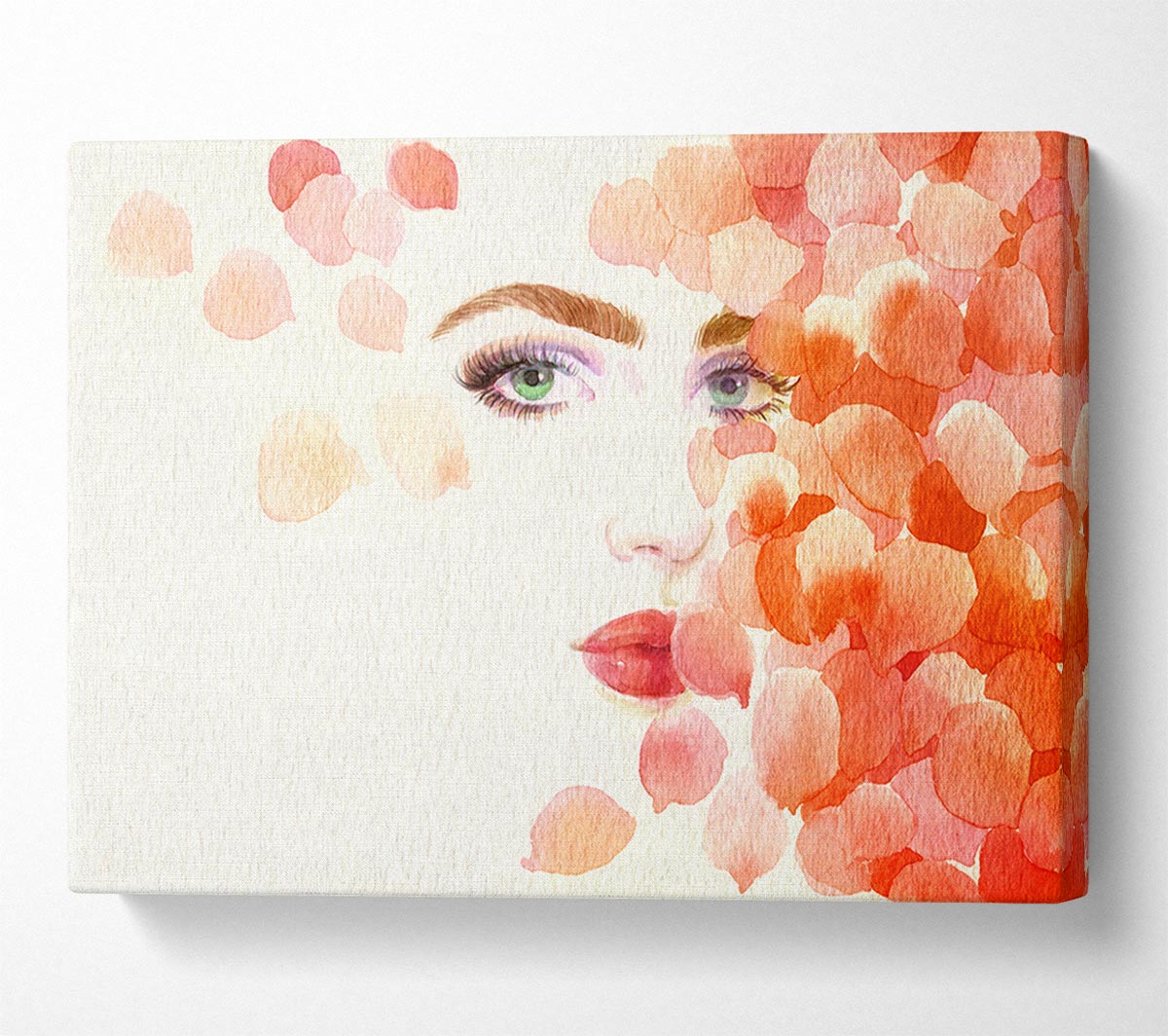 Petals On Face Canvas Wall Art