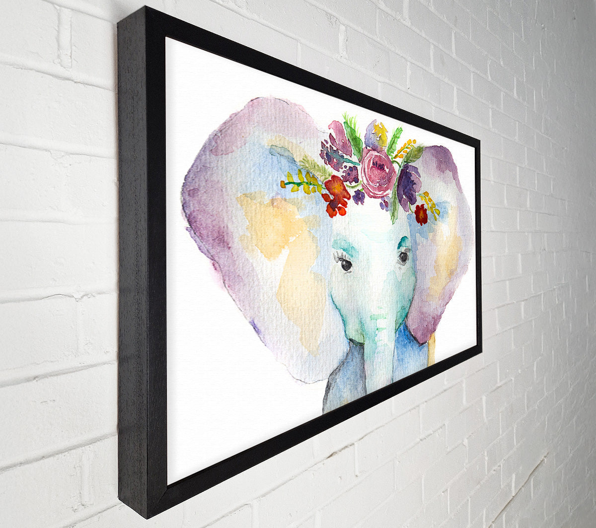Floral Elephant Canvas Print
