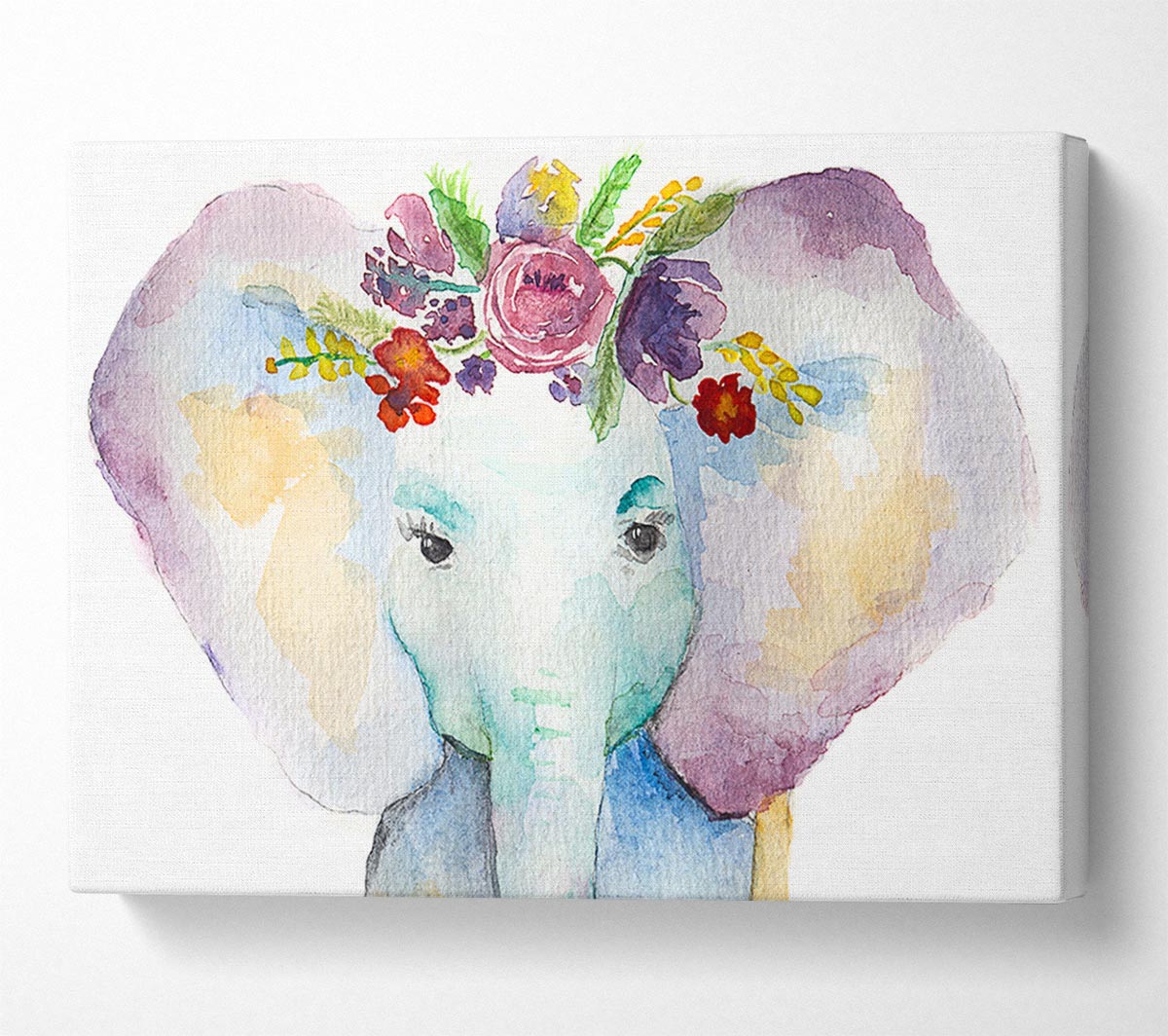 Floral Elephant Canvas Print