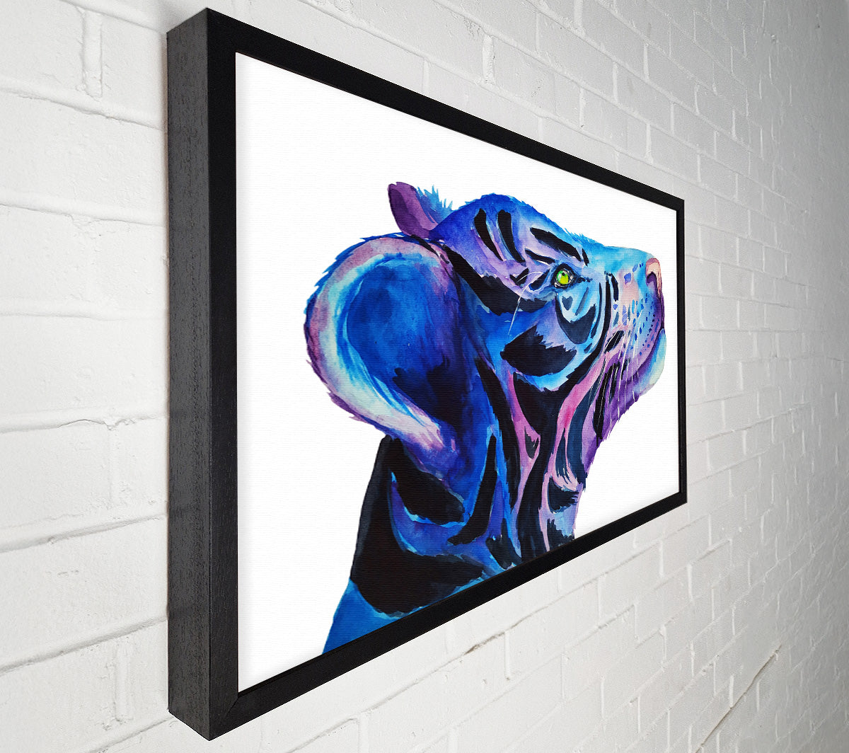 Stunning Tiger Cub Blues Canvas Wall Art
