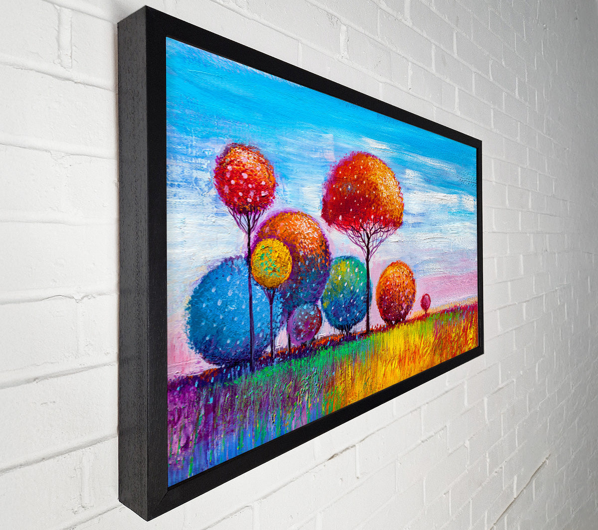 A Group Of Trees In Spring Canvas Wall Art
