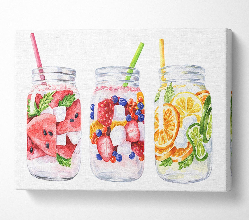 A Trio Of Cocktails Canvas Print