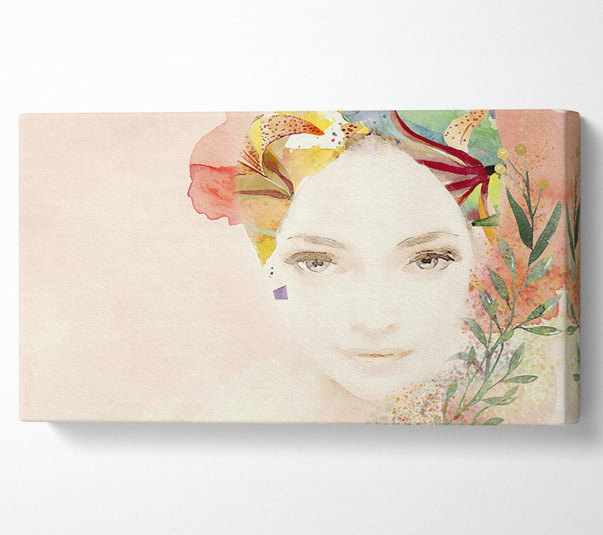 Flowerwoman Canvas Wall Art
