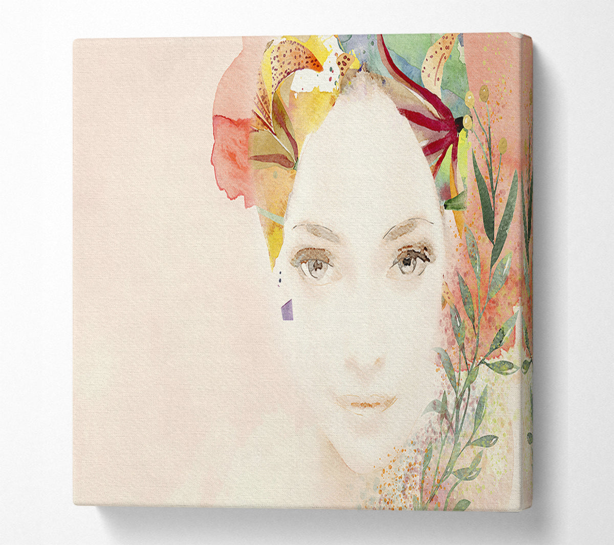 Flowerwoman Canvas Wall Art
