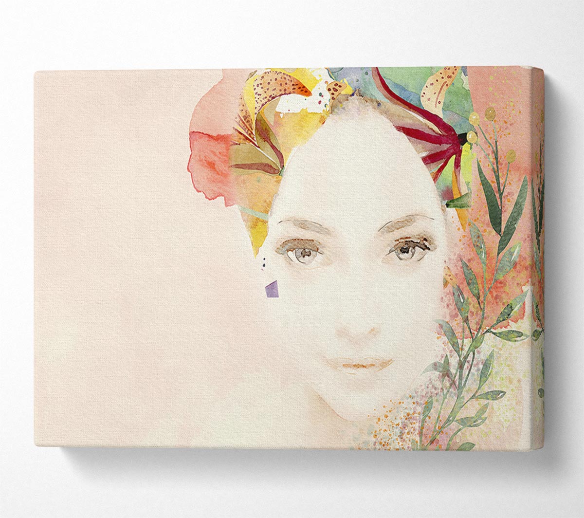 Flowerwoman Canvas Wall Art
