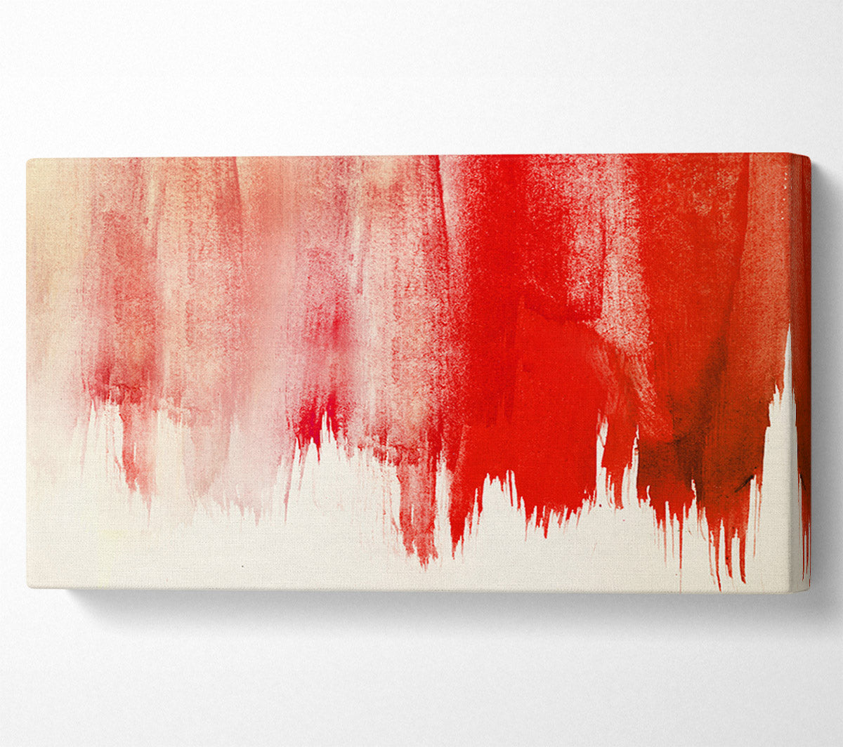 Striking Red Paint Canvas Wall Art
