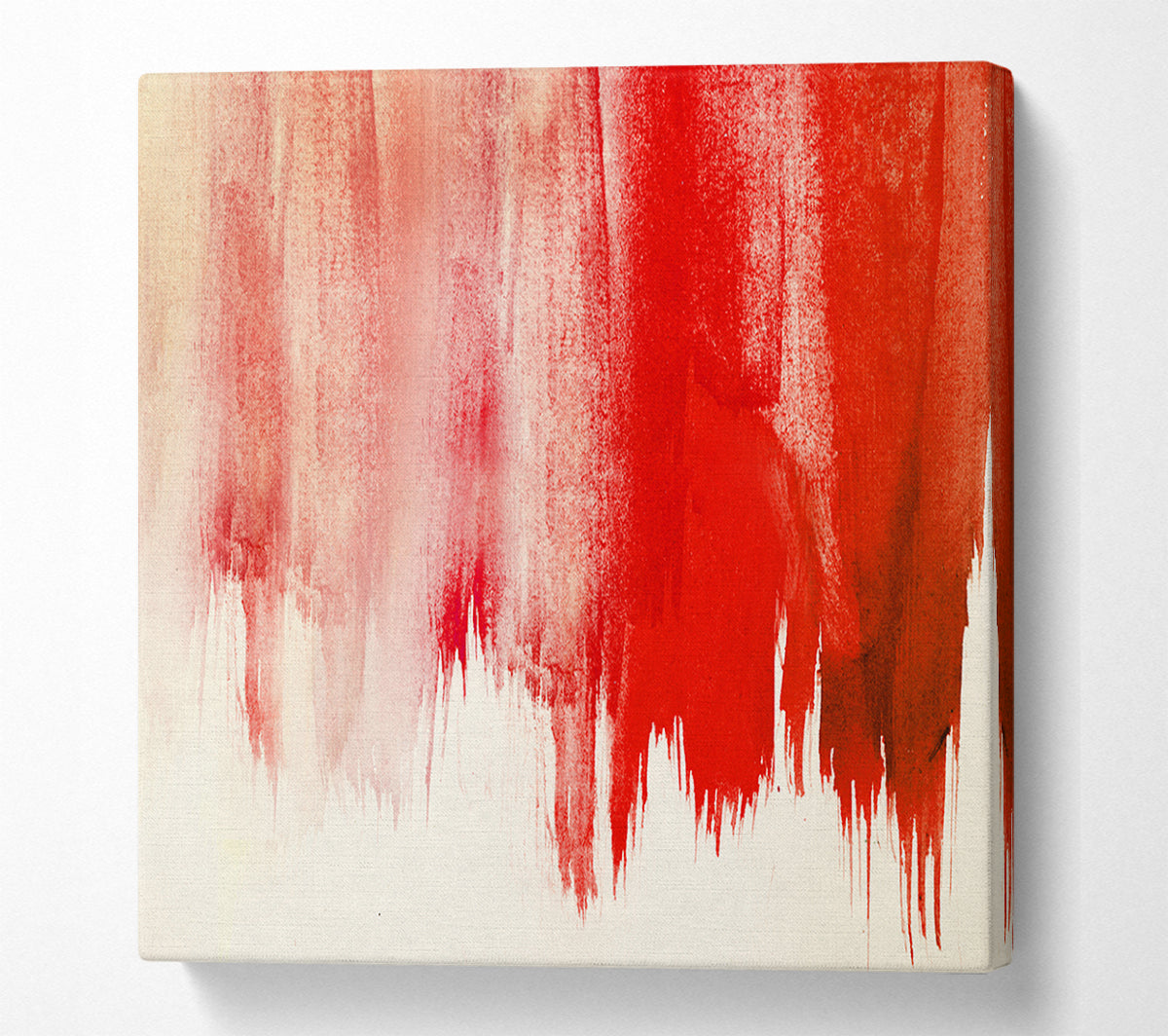 Striking Red Paint Canvas Wall Art