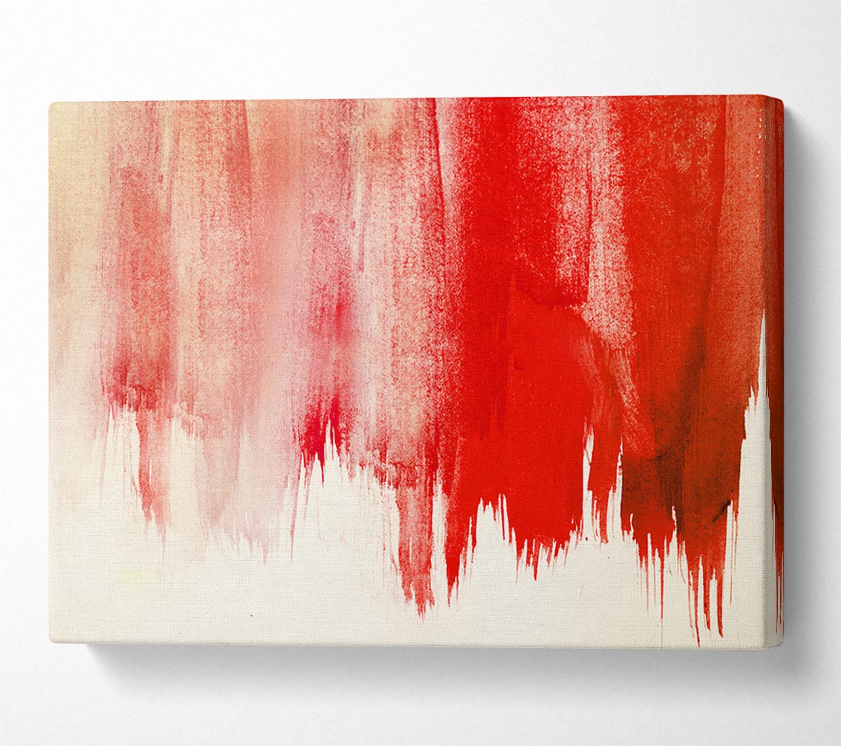Striking Red Paint Canvas Wall Art