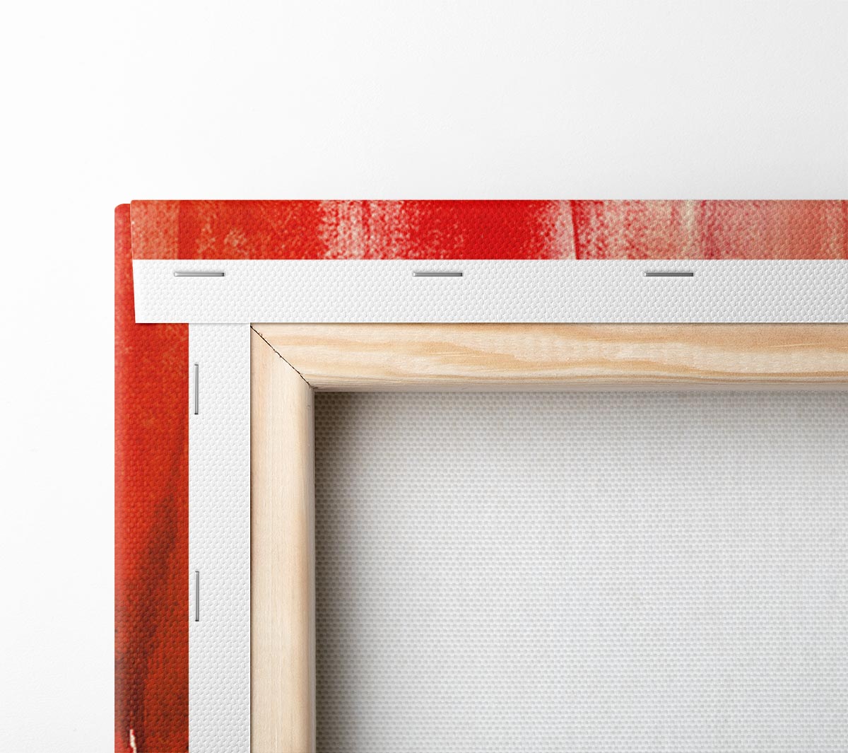 Striking Red Paint Canvas Wall Art