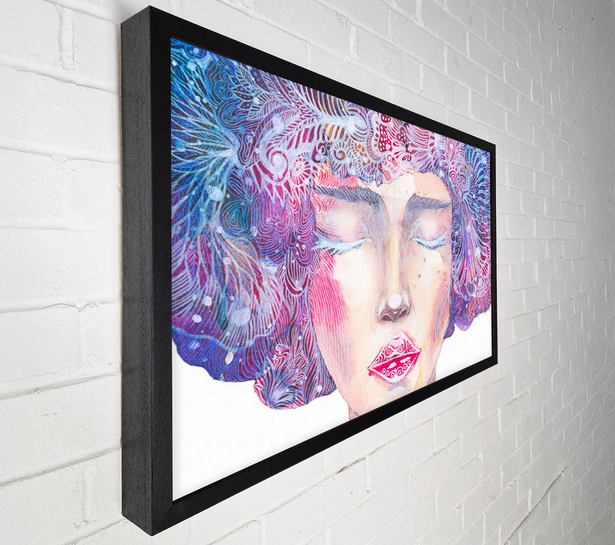 The Pretty Watercolour Face Canvas Wall Art