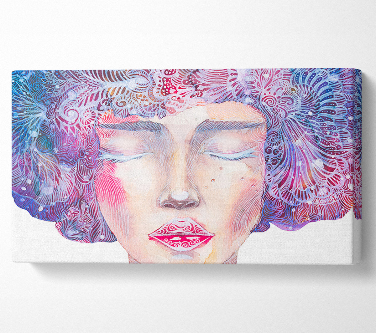 The Pretty Watercolour Face Canvas Wall Art