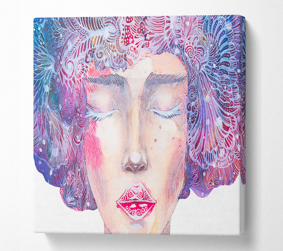 The Pretty Watercolour Face Canvas Wall Art