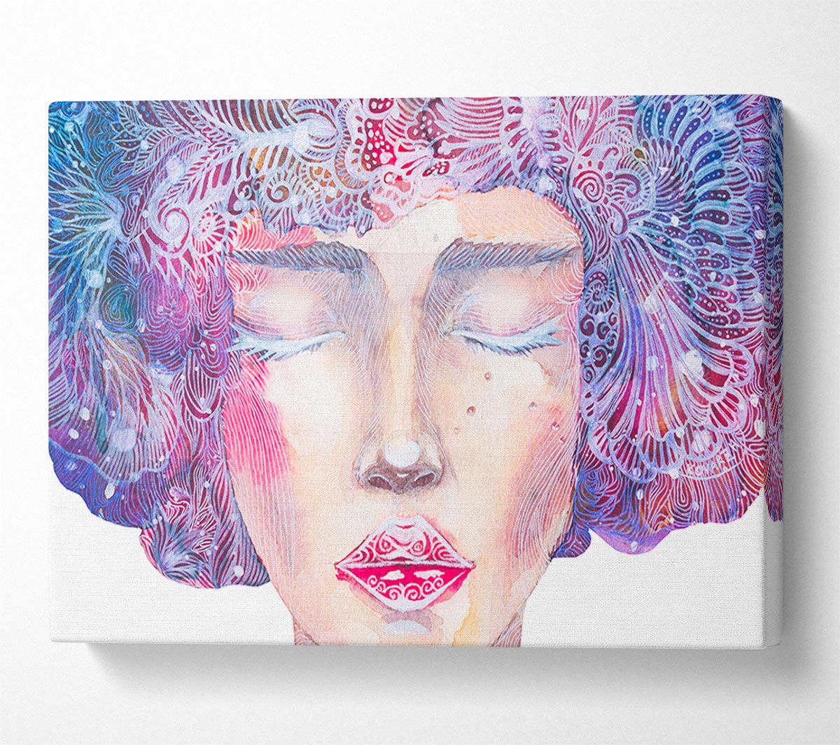 The Pretty Watercolour Face Canvas Wall Art