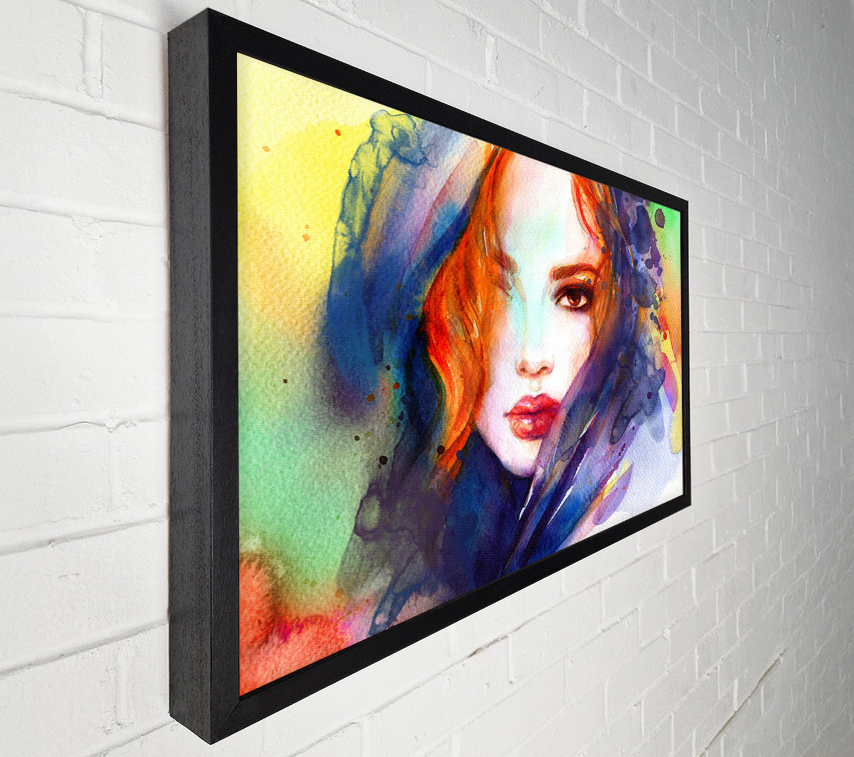 Rainbow Coloured Woman Canvas Wall Art