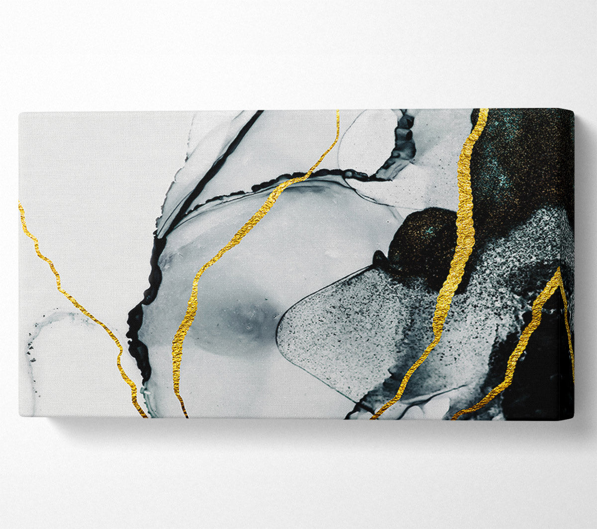 The Black Stone Glitter Canvas Wall Art