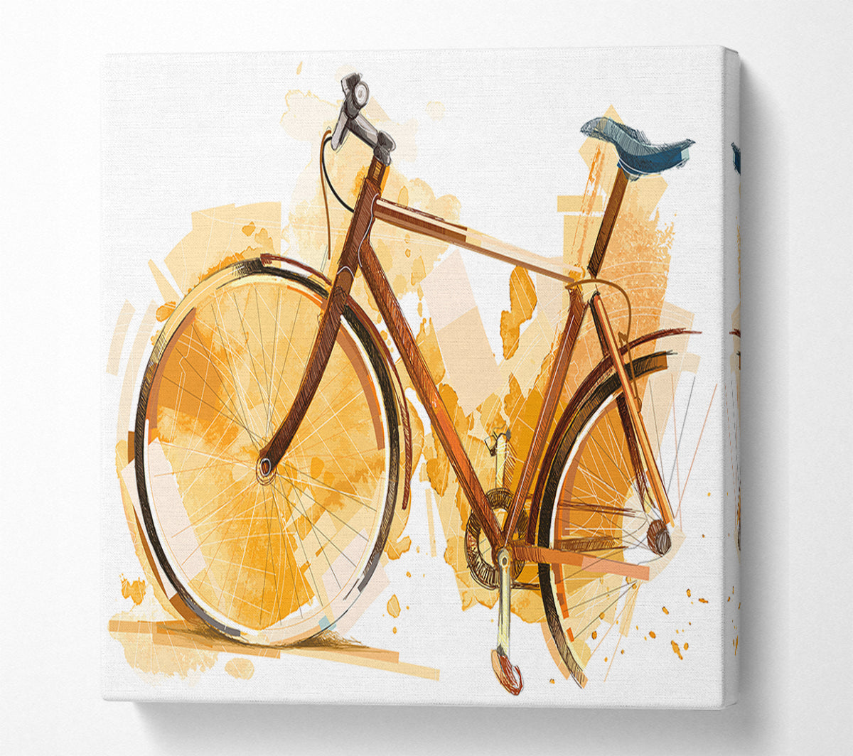 Watercolour Bike Canvas Wall Art