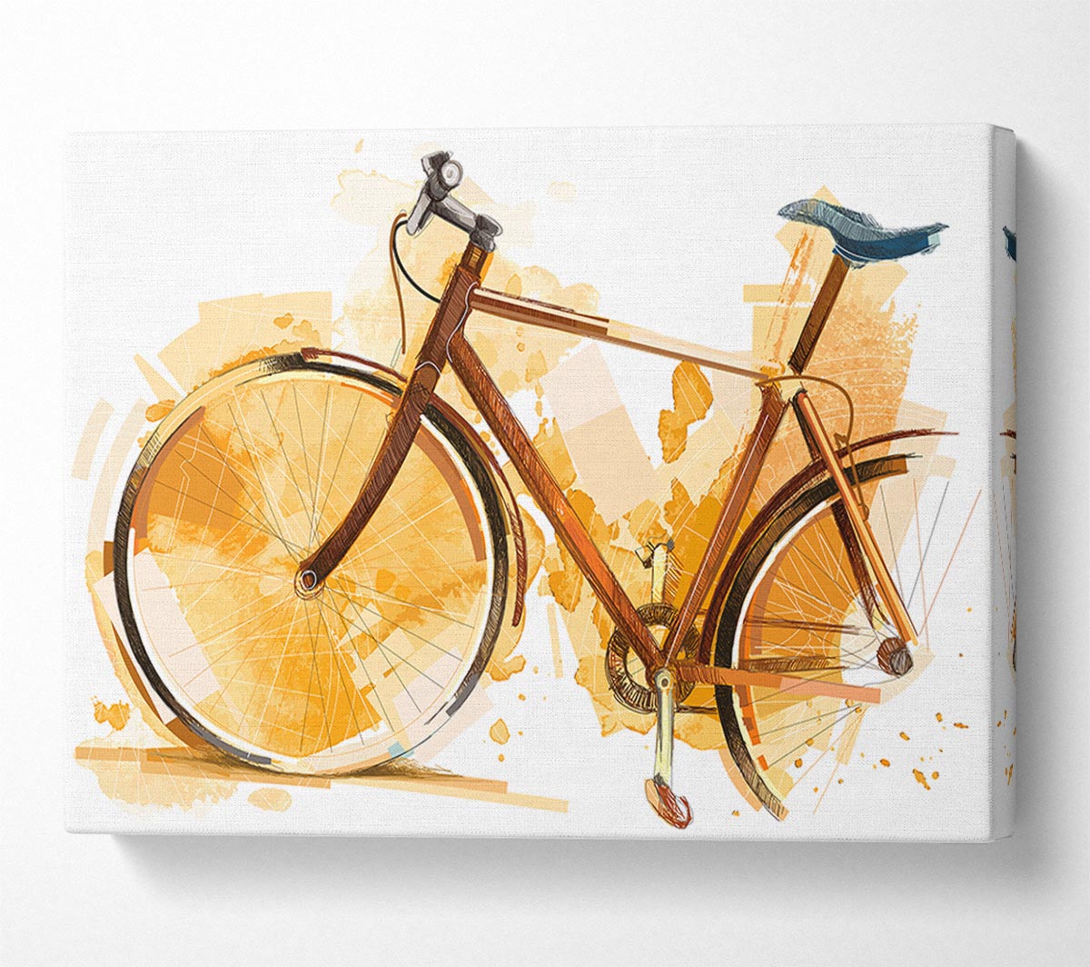 Watercolour Bike Canvas Wall Art