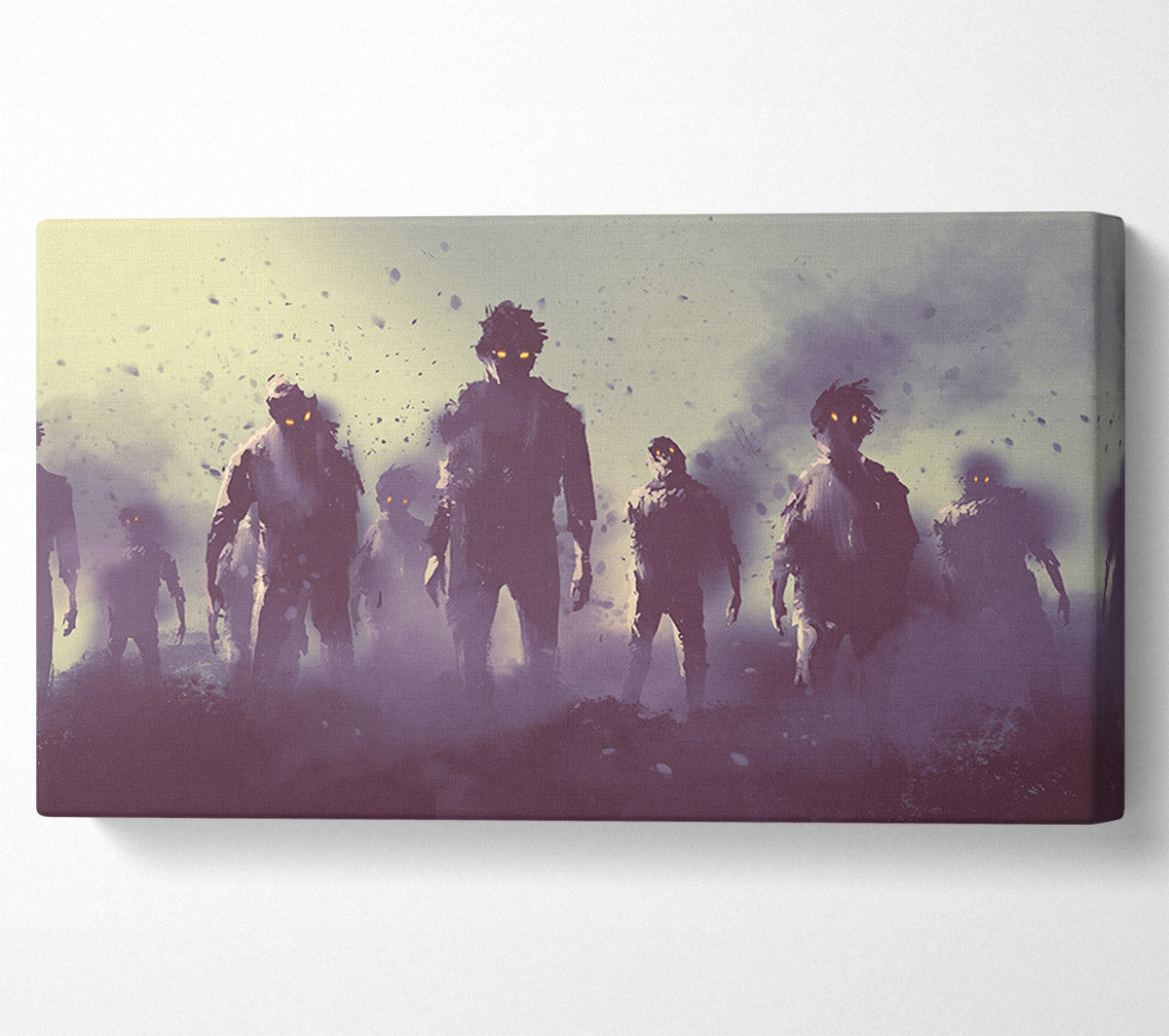 The Ghostly Zombie Horde Canvas Wall Art