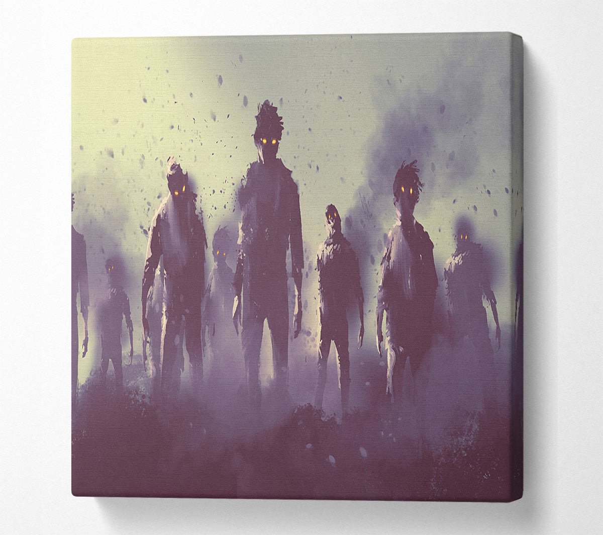 The Ghostly Zombie Horde Canvas Wall Art