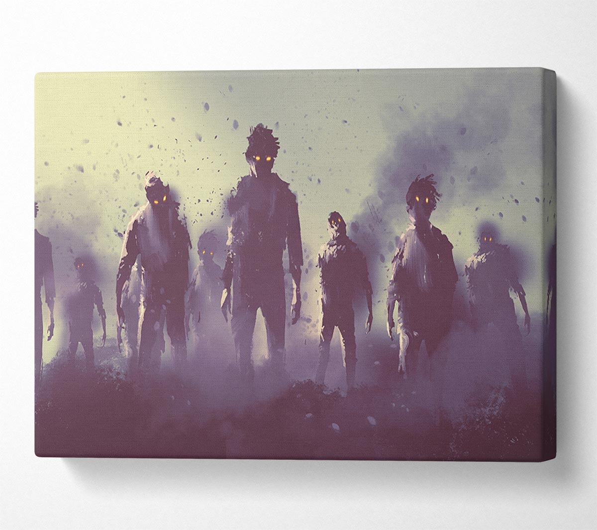The Ghostly Zombie Horde Canvas Wall Art