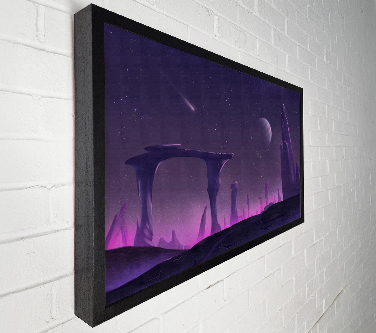 The Purple Planet Canvas Wall Art