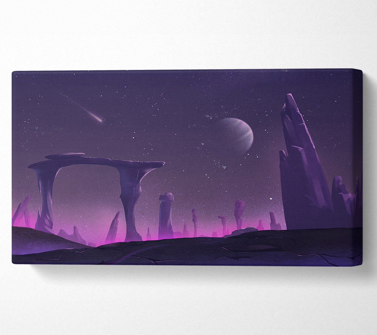 The Purple Planet Canvas Wall Art