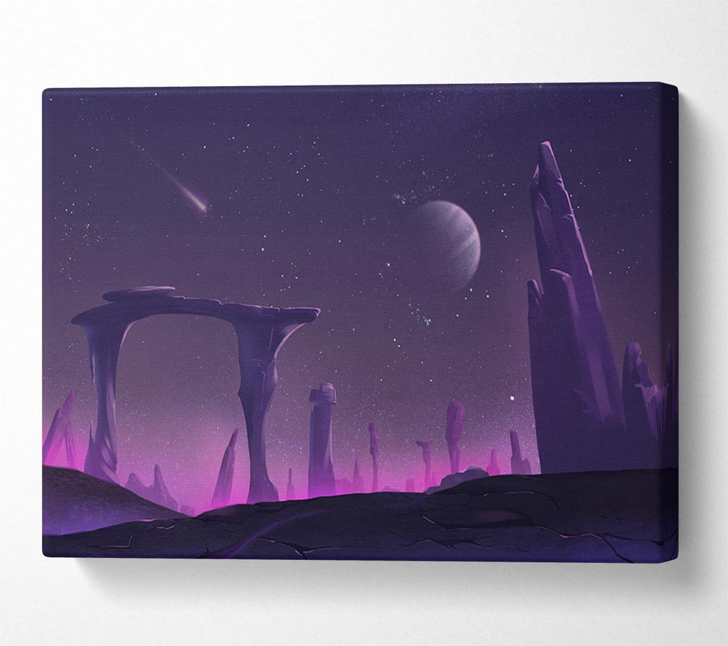 The Purple Planet Canvas Wall Art