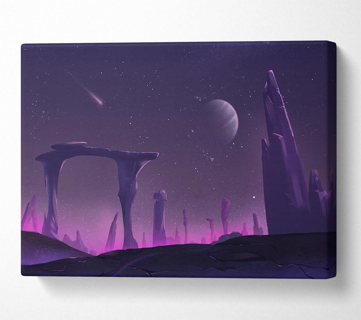 The Purple Planet Canvas Wall Art