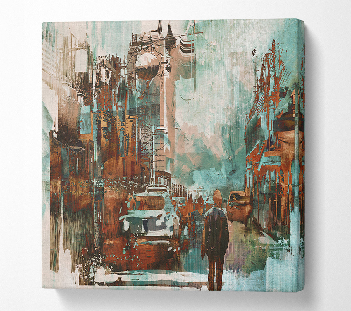 The Lonely Town Fracture Canvas Wall Art