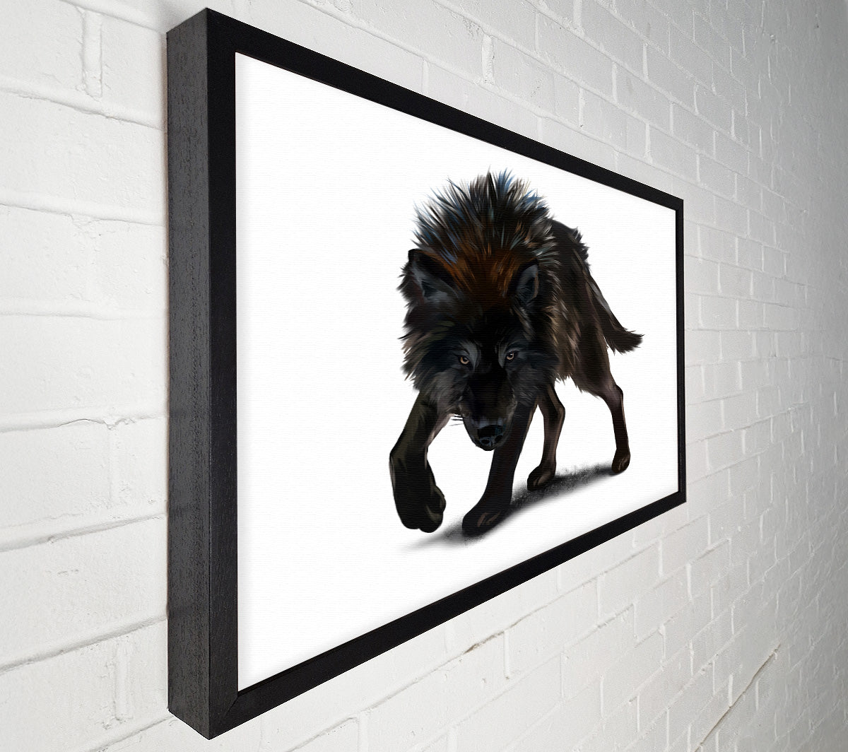 The Angry Wolf Canvas Wall Art