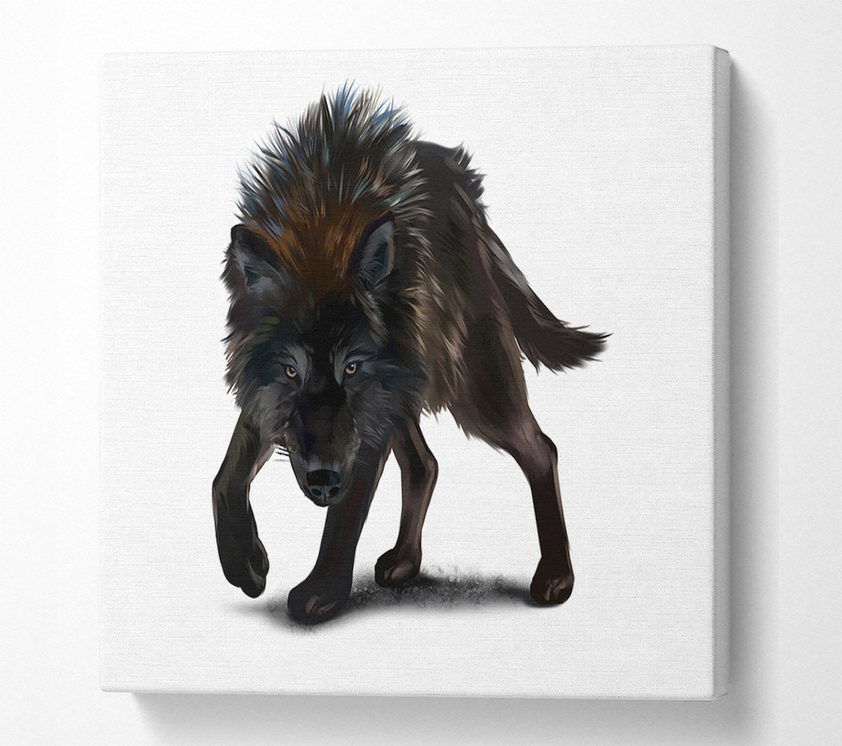 The Angry Wolf Canvas Wall Art