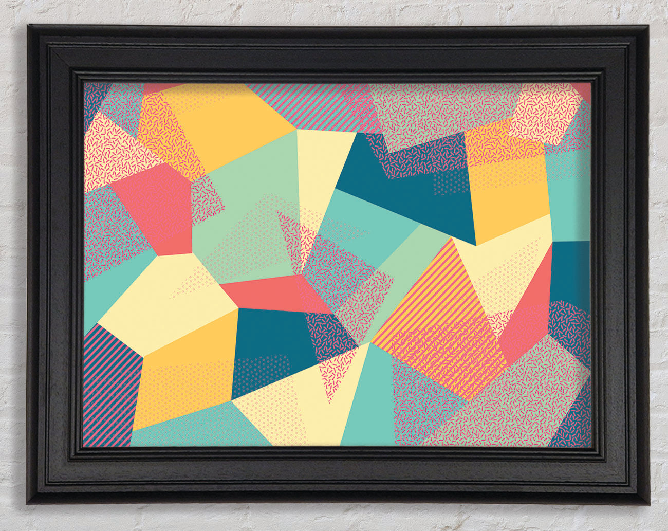 Abstract Triangles Framed Print