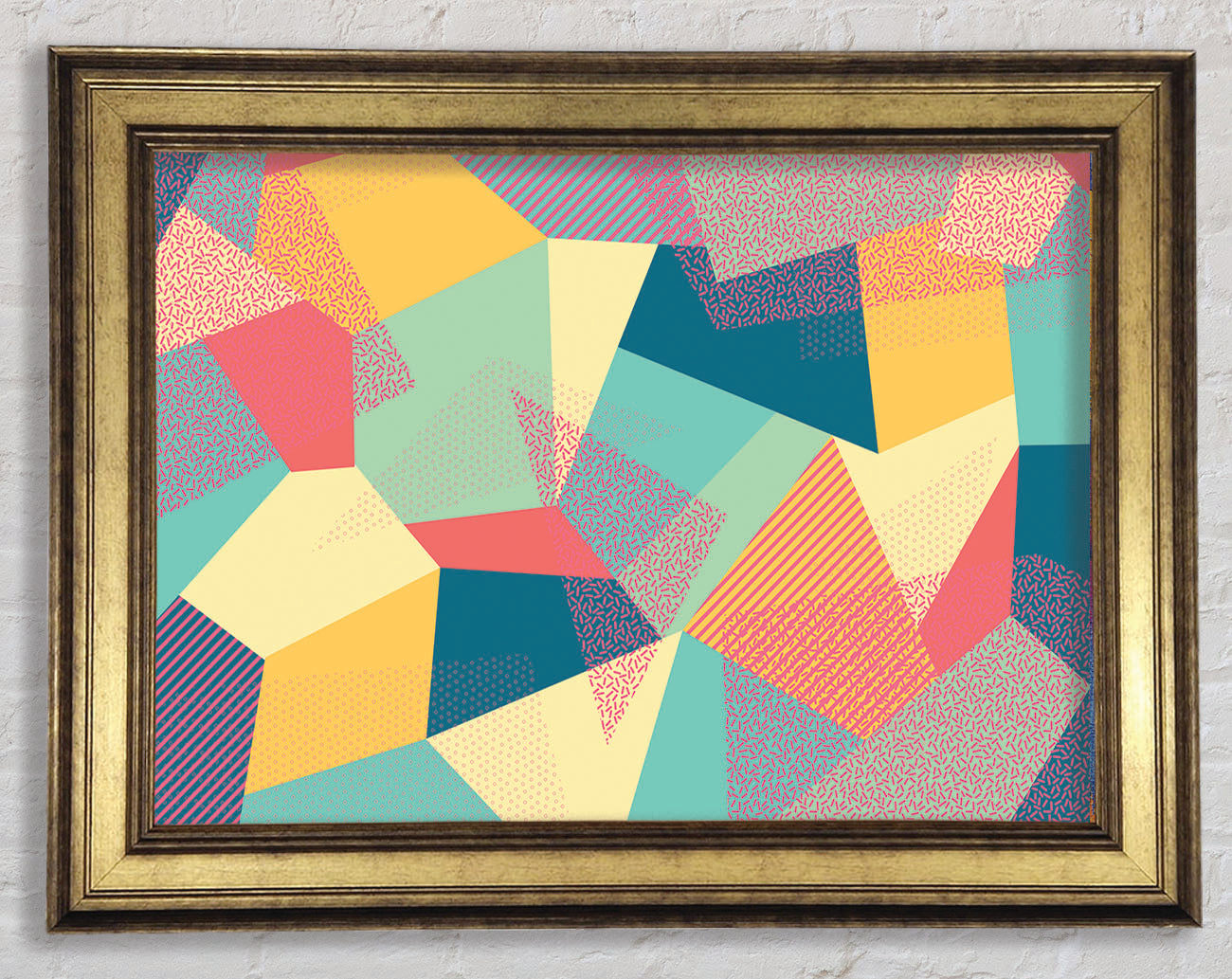 Abstract Triangles Framed Print