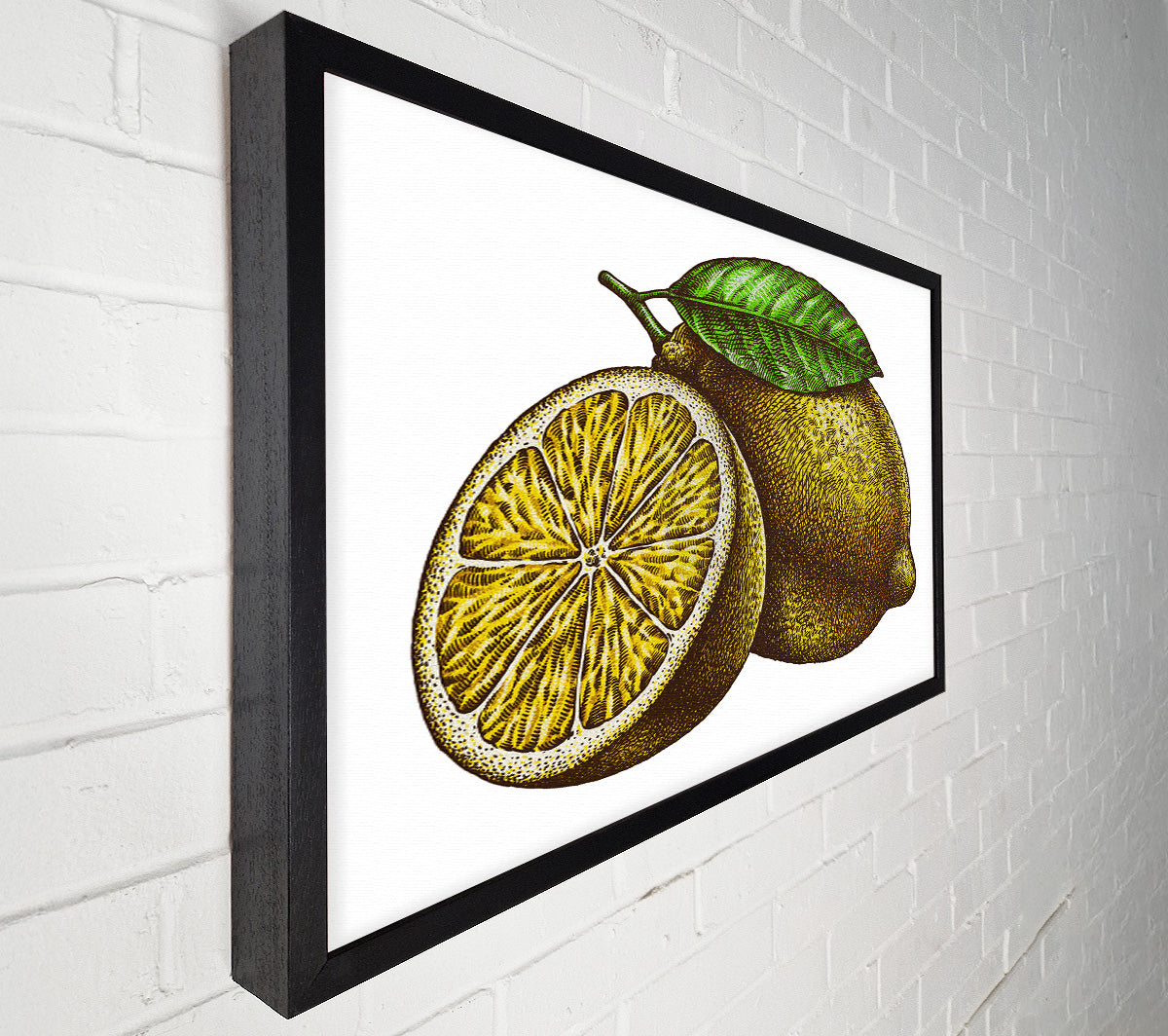 A Lemon Illustrated Canvas Wall Art