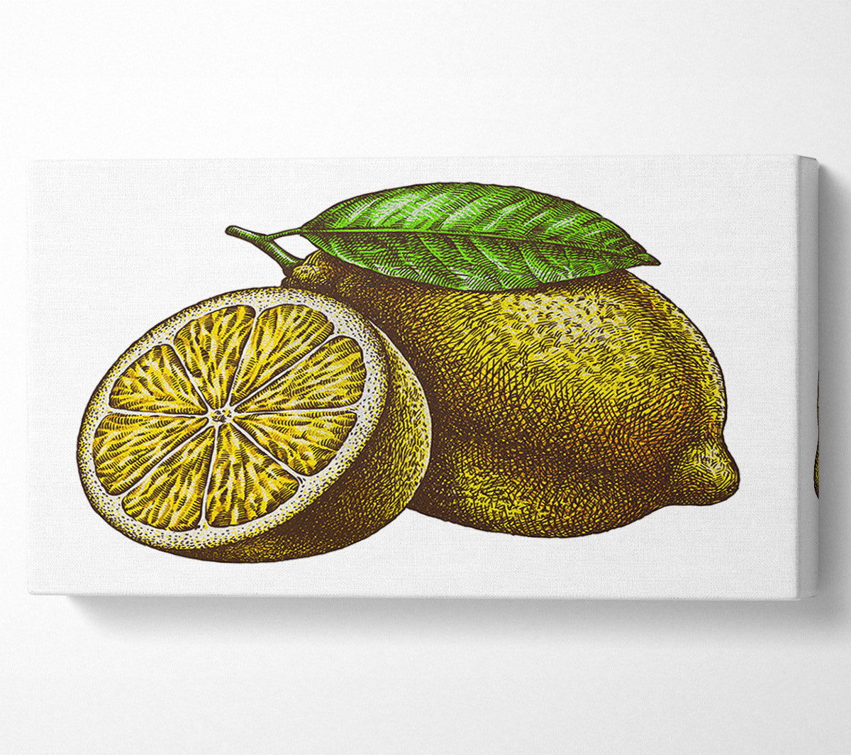 A Lemon Illustrated Canvas Wall Art