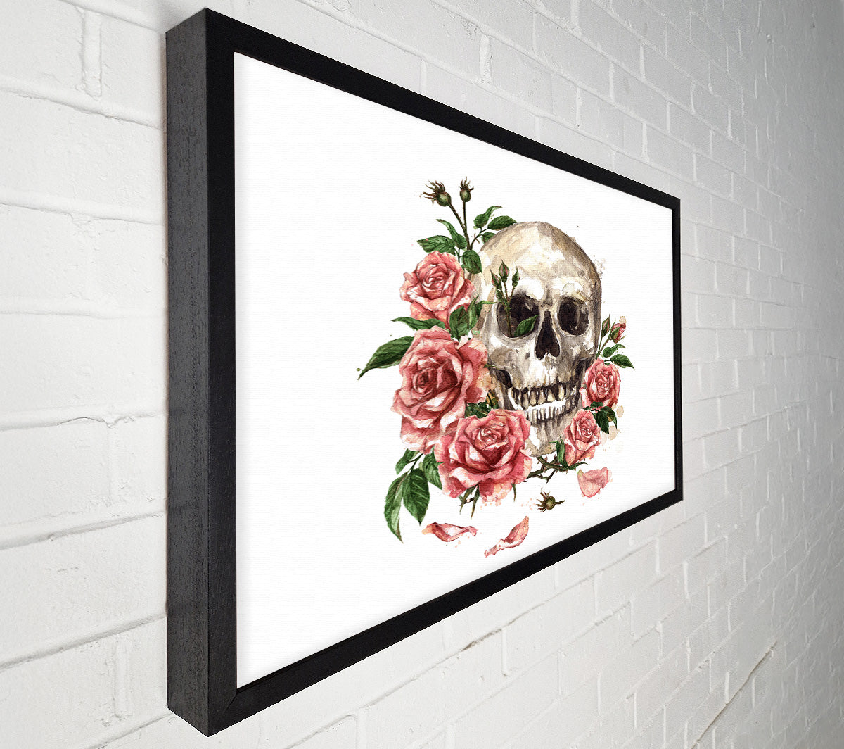 The Floral Skull Canvas Wall Art