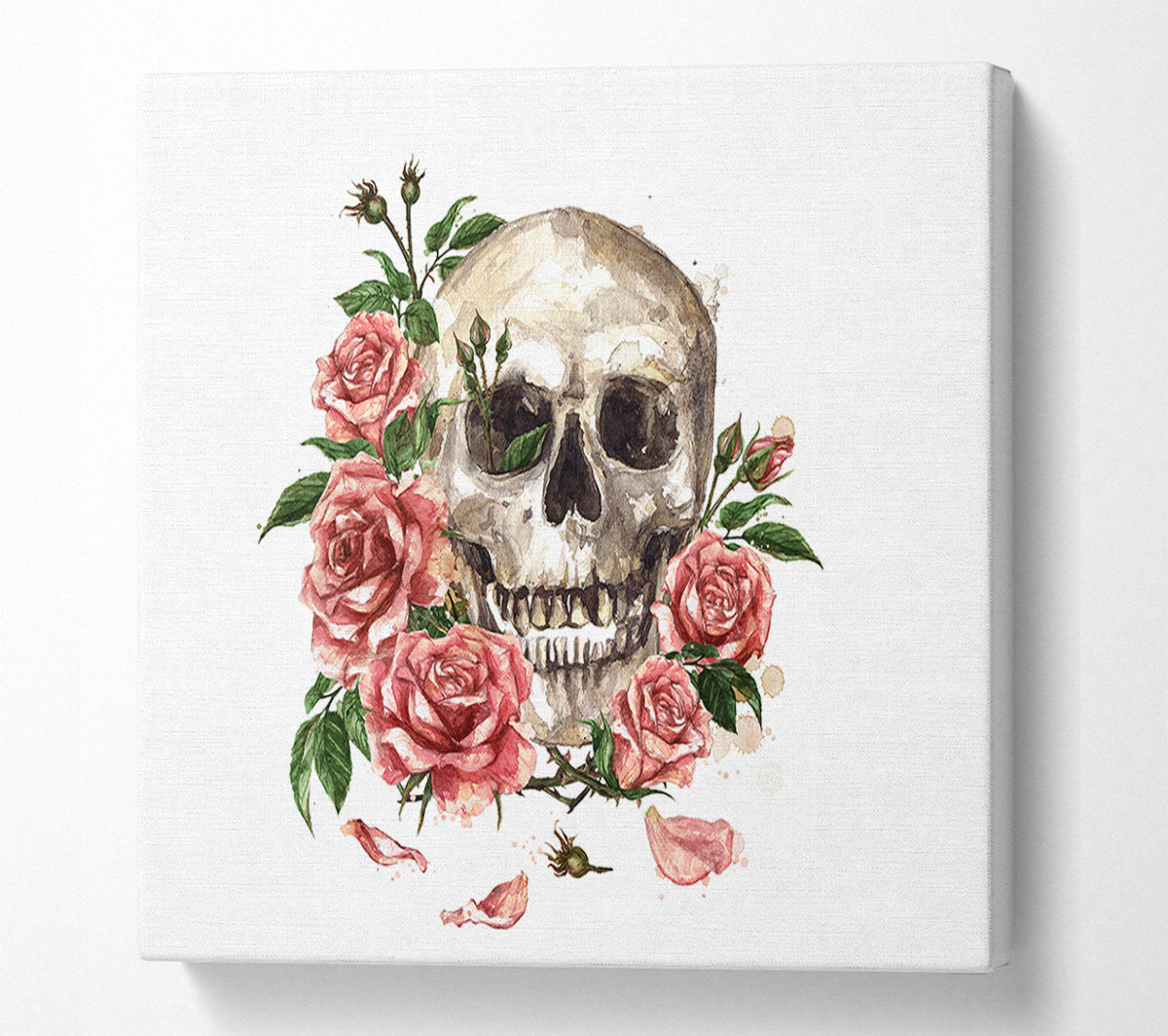 The Floral Skull Canvas Wall Art