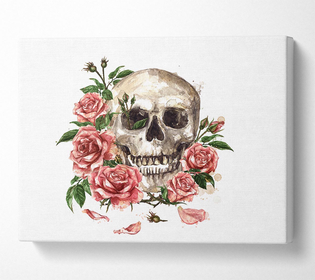 The Floral Skull Canvas Wall Art