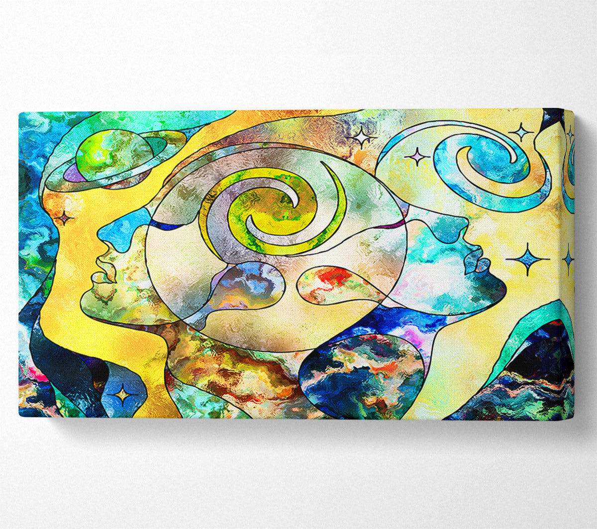 The Faces Of Time And Space Canvas Wall Art